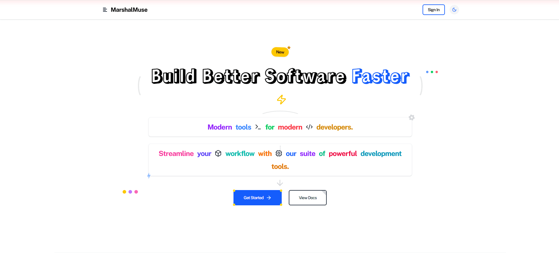 Screenshot of MarshalMuse