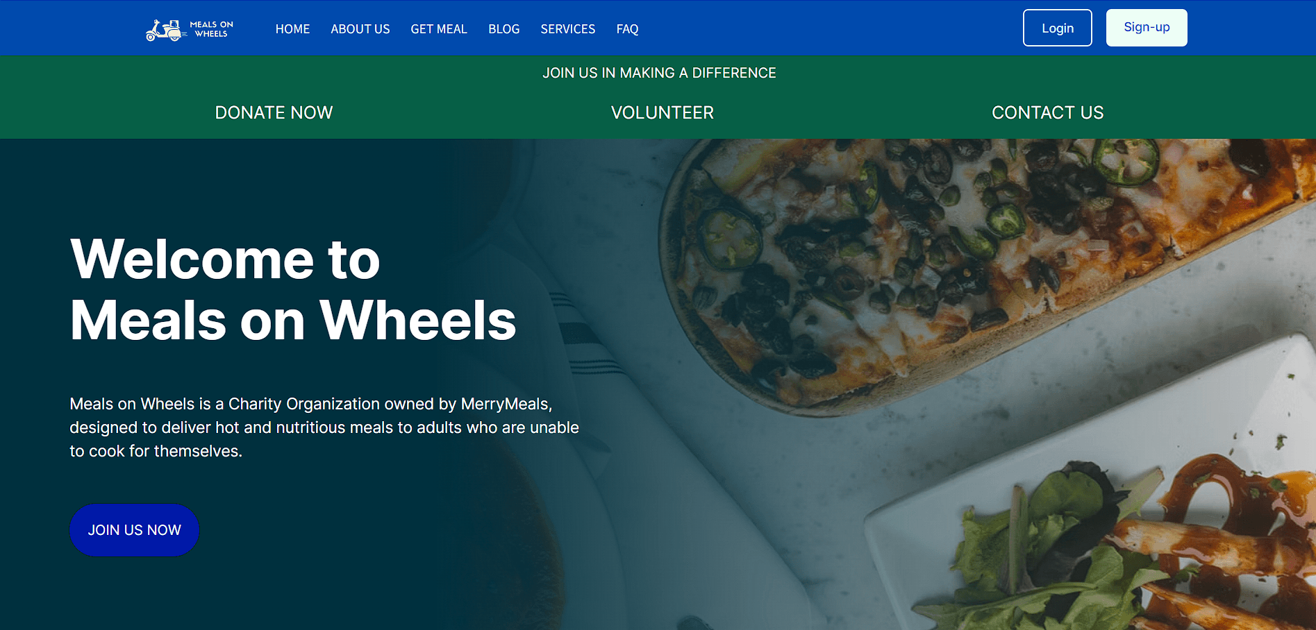 Screenshot of Meals on Wheels